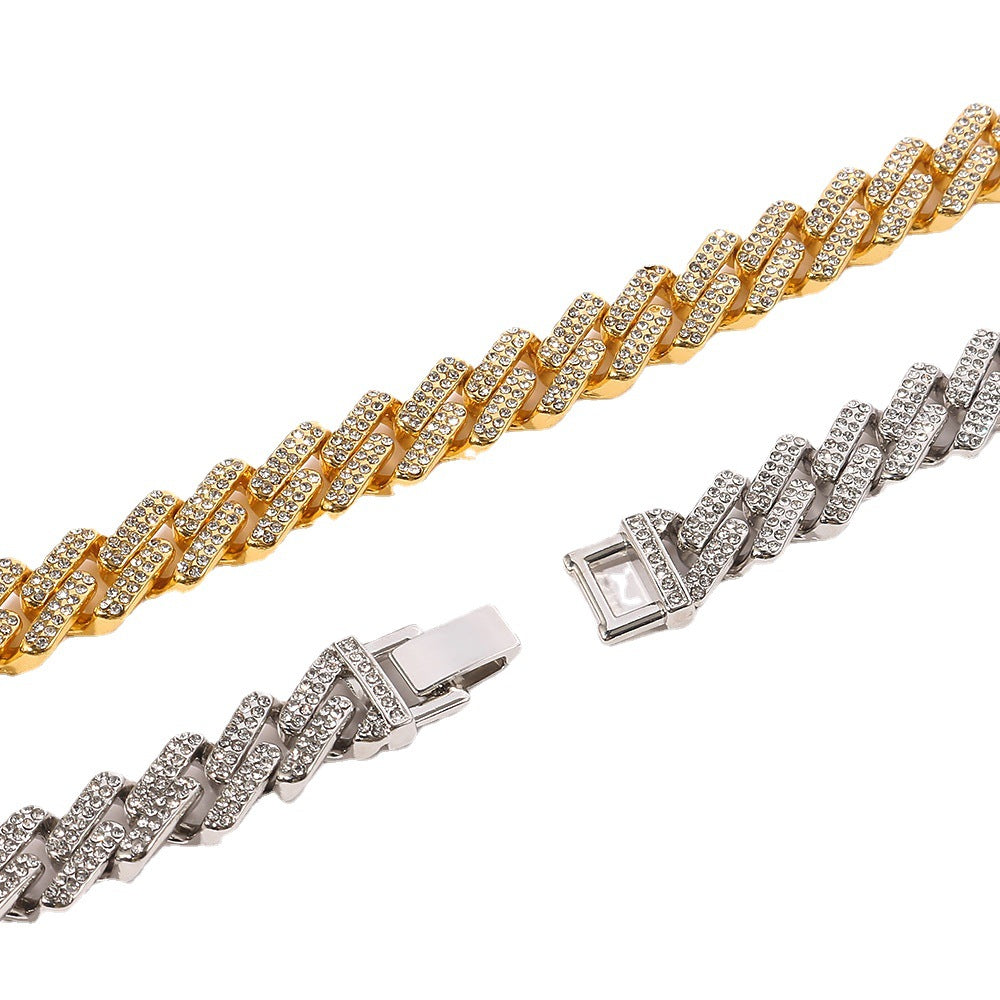 Men's Diamond Plating Vintage Alloy Chain/Bracelet