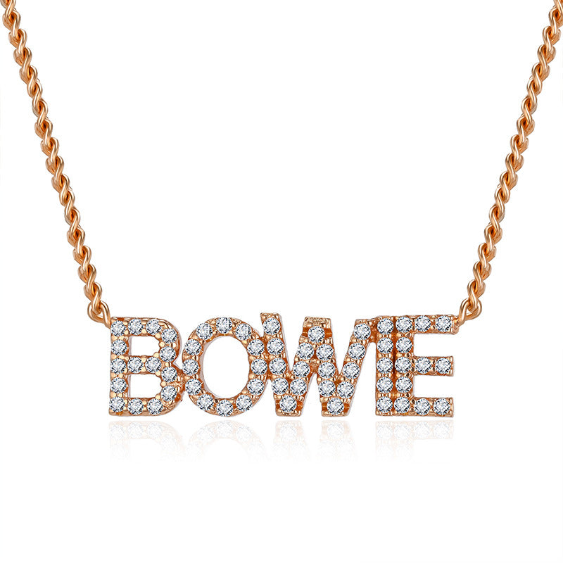 Full Diamond Name Letter Necklace