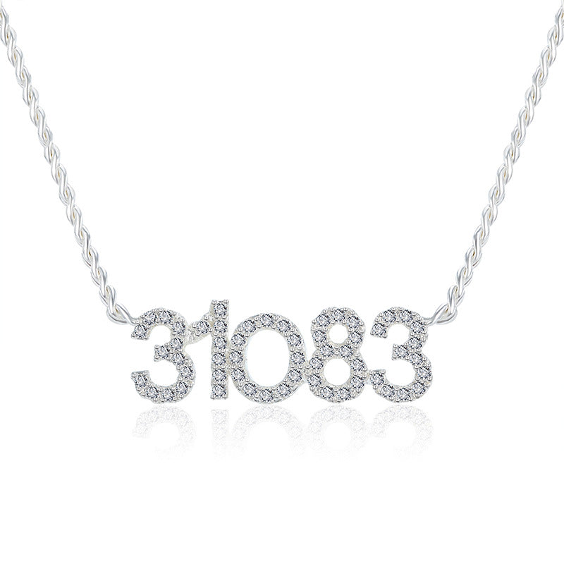 Full Diamond Name Letter Necklace