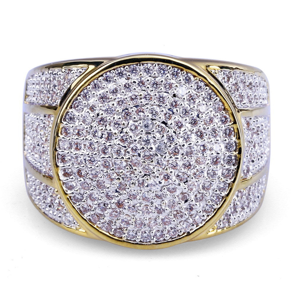 18k gold plated micro-set zircon ring