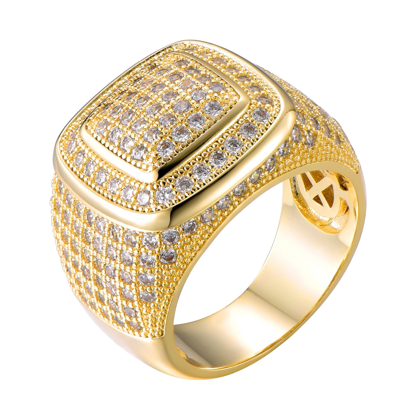 Gold/Silver-plated Micro-set Zircon Ring