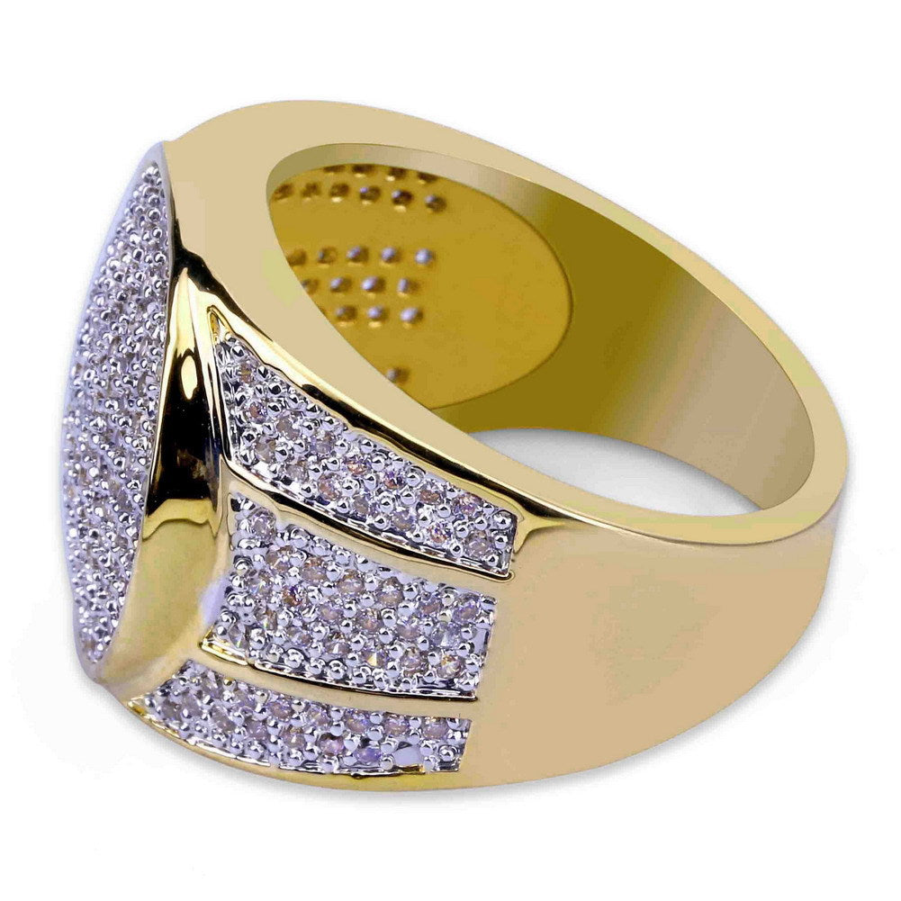 18k gold plated micro-set zircon ring