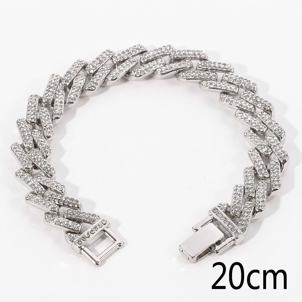 Men's Diamond Plating Vintage Alloy Chain/Bracelet