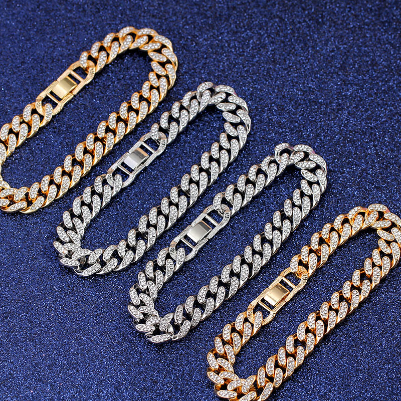 Luxury Iced Out Cuban Link Chain Bracelet