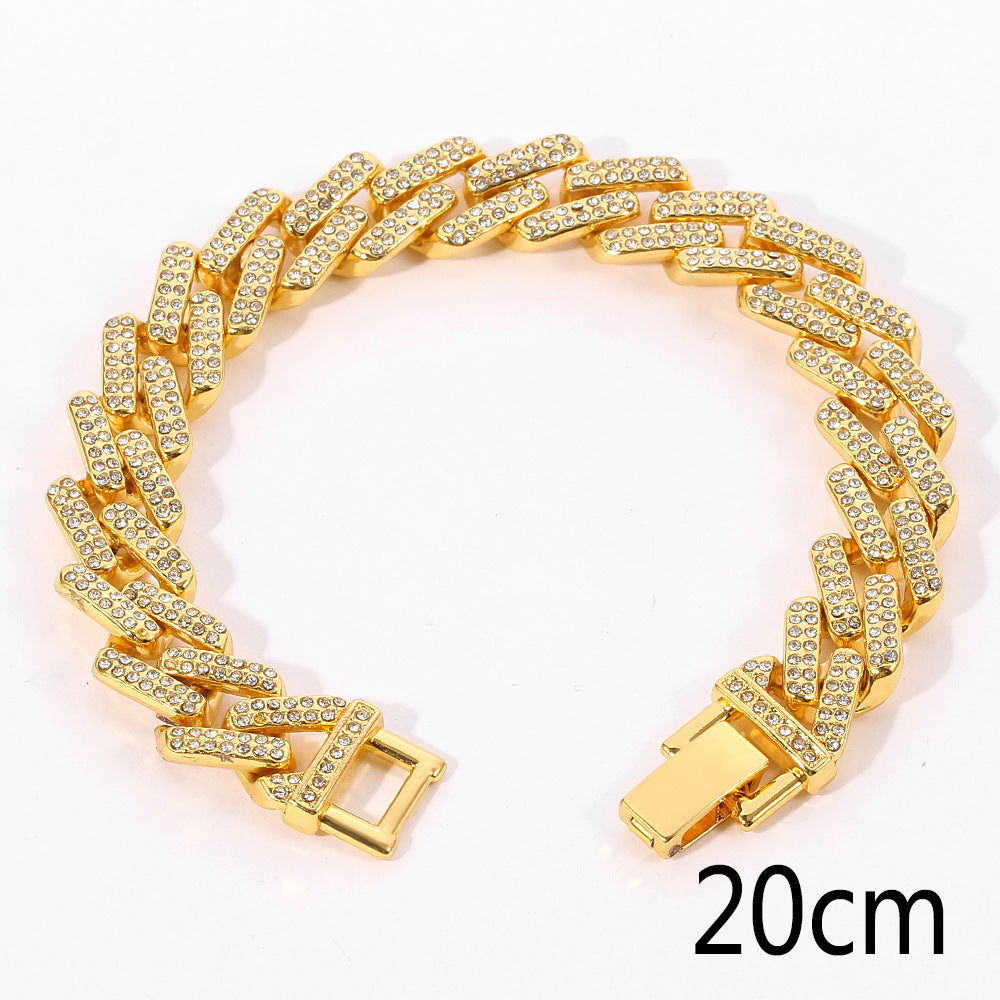 Men's Diamond Plating Vintage Alloy Chain/Bracelet