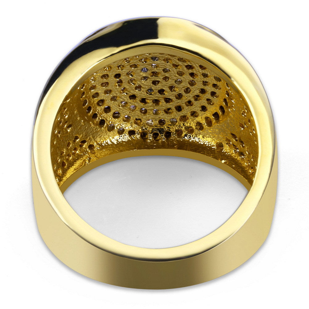 18k gold plated micro-set zircon ring