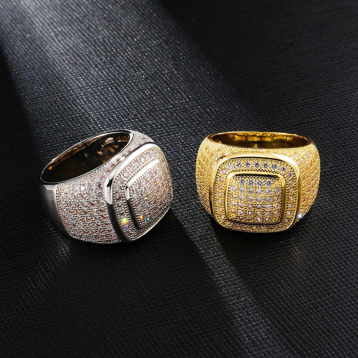 Gold/Silver-plated Micro-set Zircon Ring