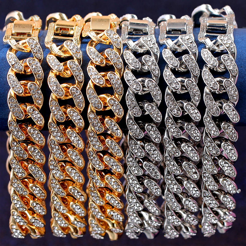 Luxury Iced Out Cuban Link Chain Bracelet