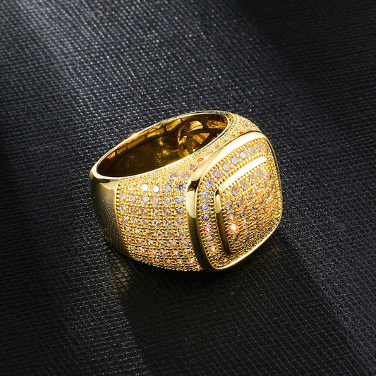 Gold/Silver-plated Micro-set Zircon Ring