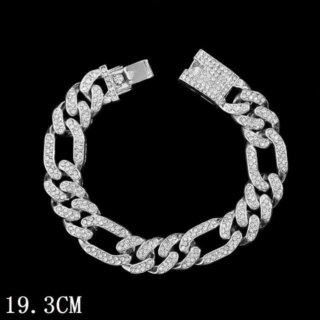 Luxury Iced Out Cuban Link Chain Bracelet