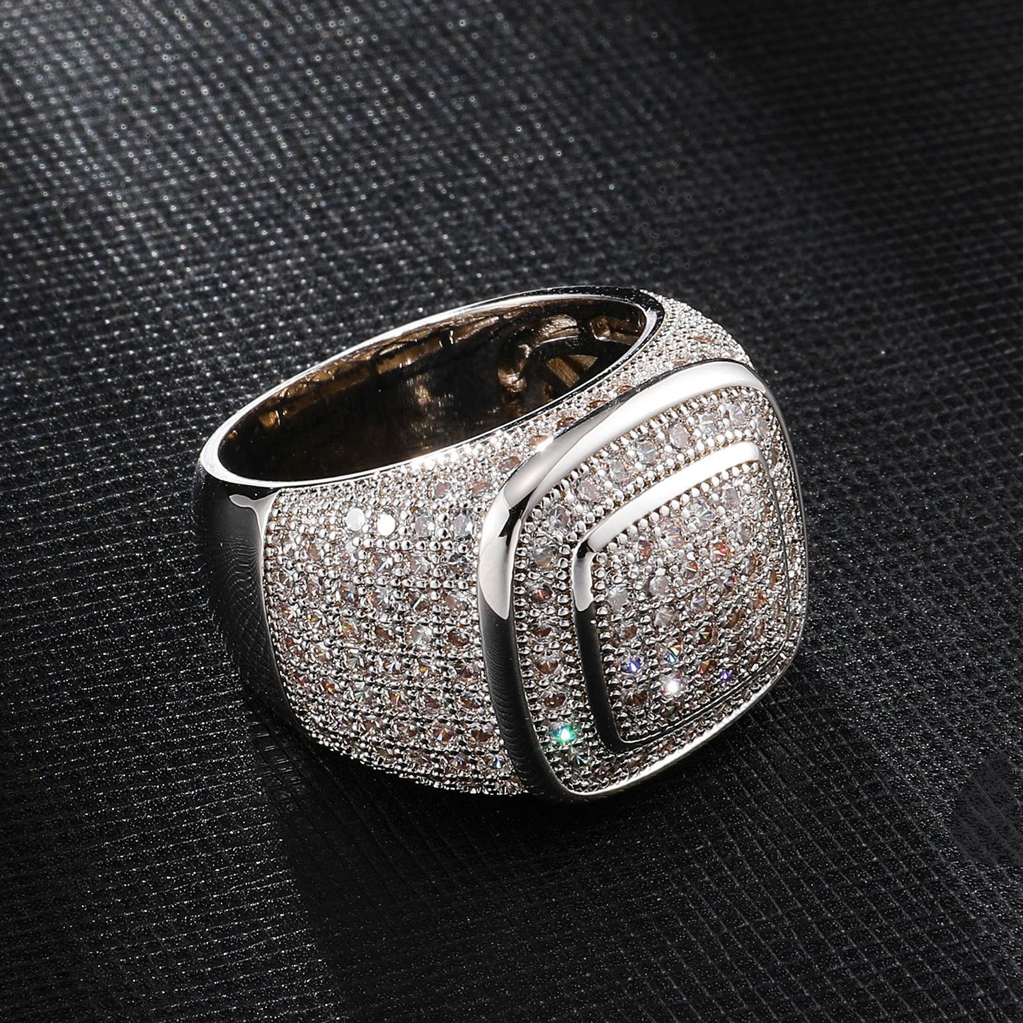 Gold/Silver-plated Micro-set Zircon Ring